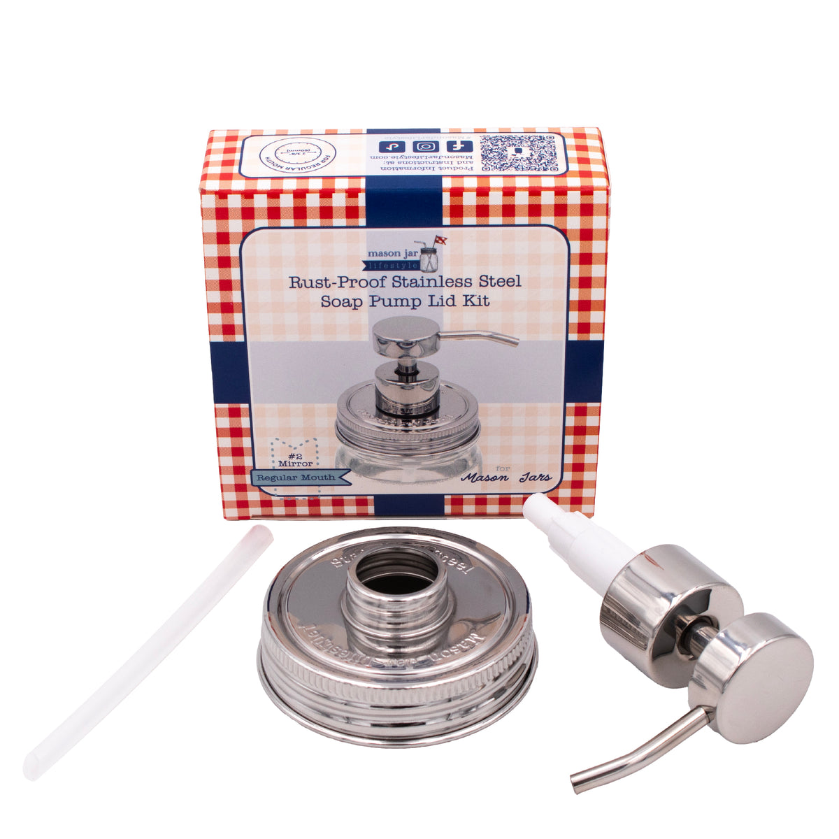 Mirror / Chrome Soap Pump Dispensers for Mason Jars