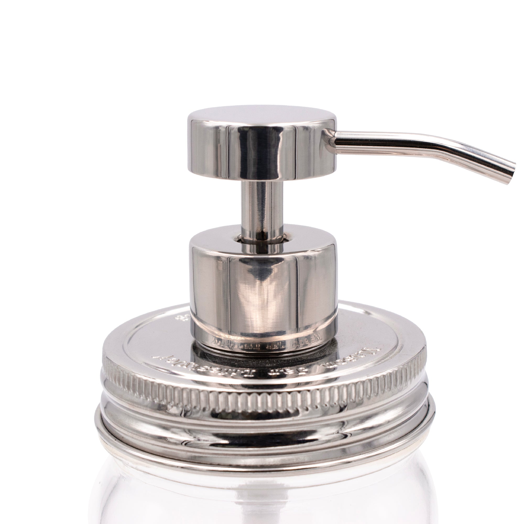 #2 mirror classic threaded regular mouth soap pump for Mason jars.