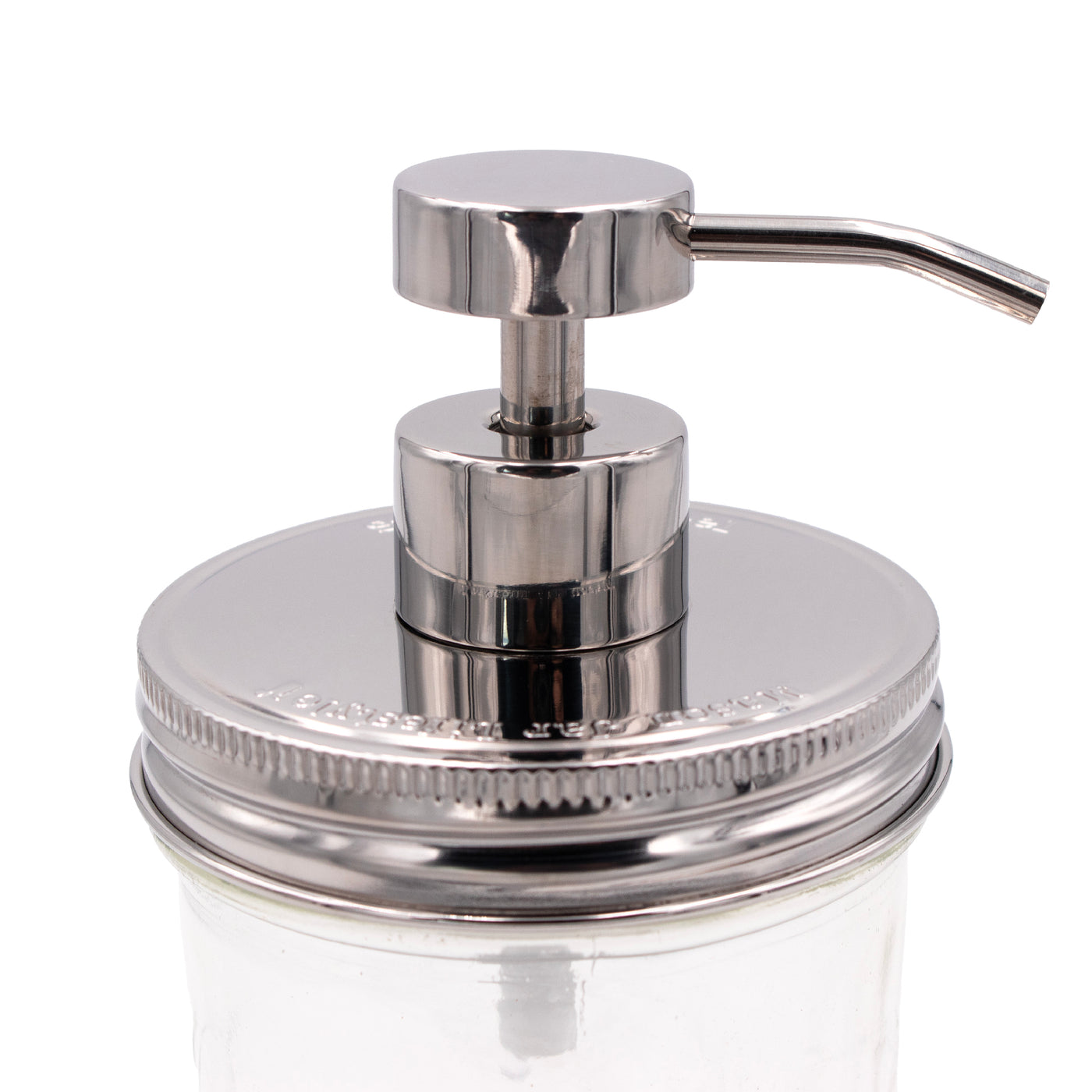 #2 mirror classic threaded wide mouth soap pump for Mason jars.