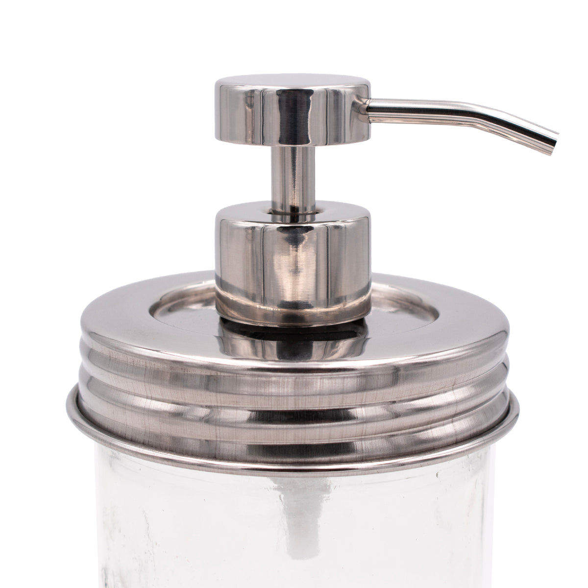 #2 mirror vintage threaded wide mouth soap pump for Mason jars.