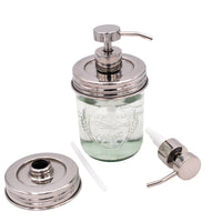 Mirror / Chrome Soap Pump Dispensers for Mason Jars