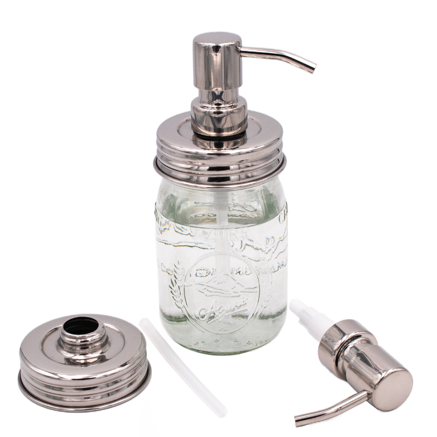 Mirror / Chrome Soap Pump Dispensers for Mason Jars