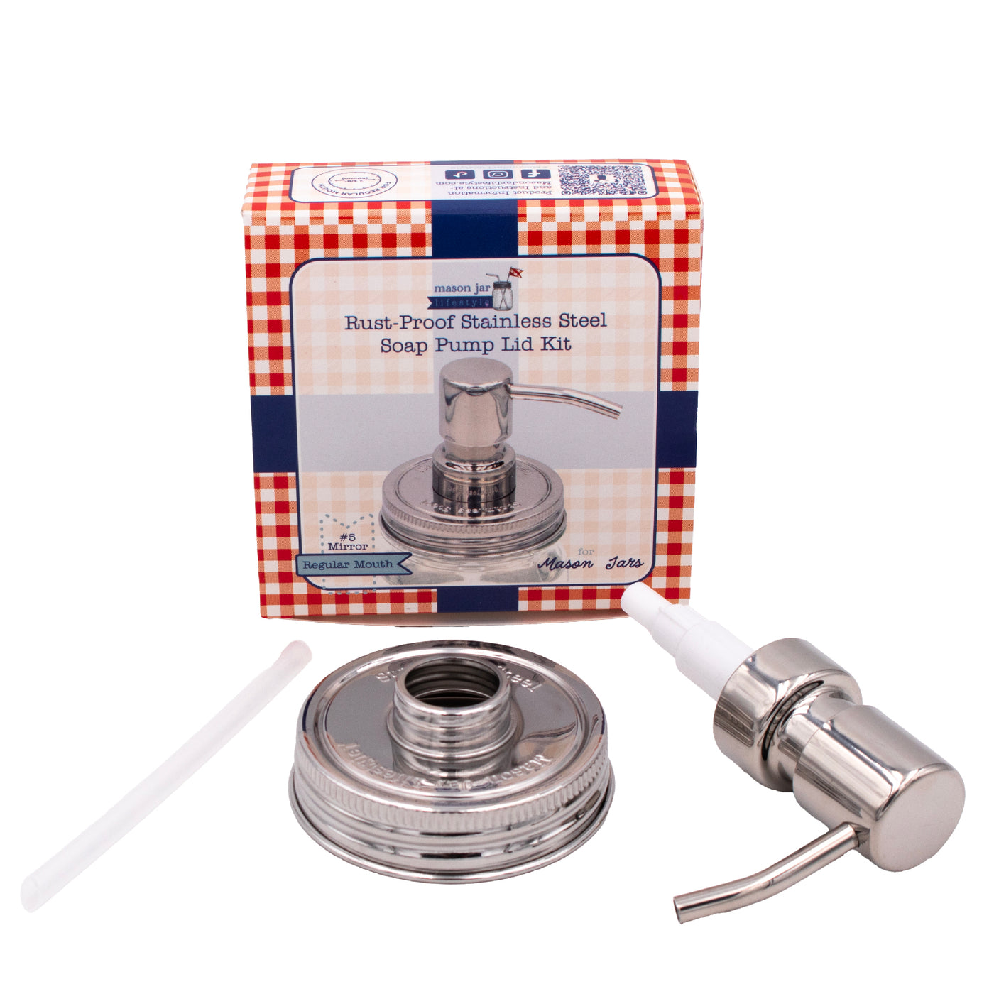 Mirror / Chrome Soap Pump Dispensers for Mason Jars