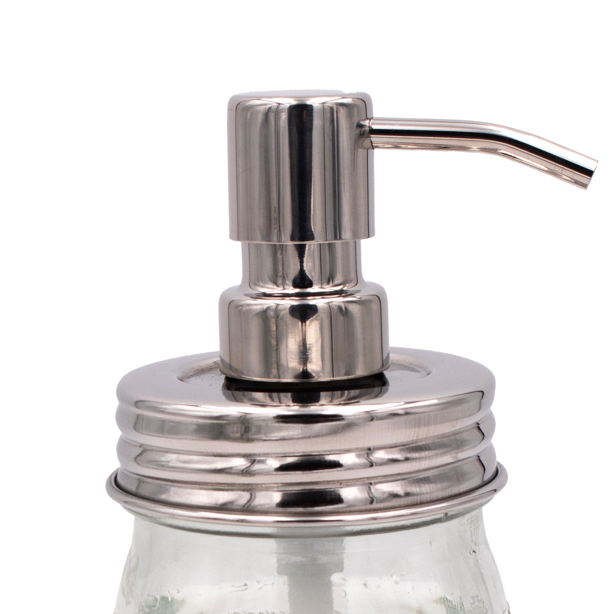 #5 mirror vintage threaded regular mouth soap pump for Mason jars.