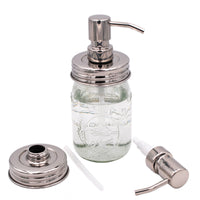 Mirror / Chrome Soap Pump Dispensers for Mason Jars