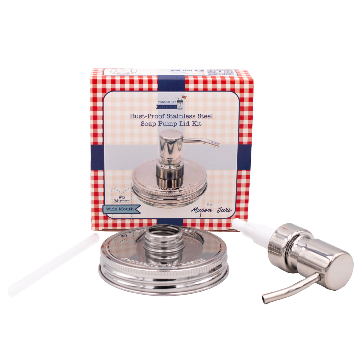 Mirror / Chrome Soap Pump Dispensers for Mason Jars