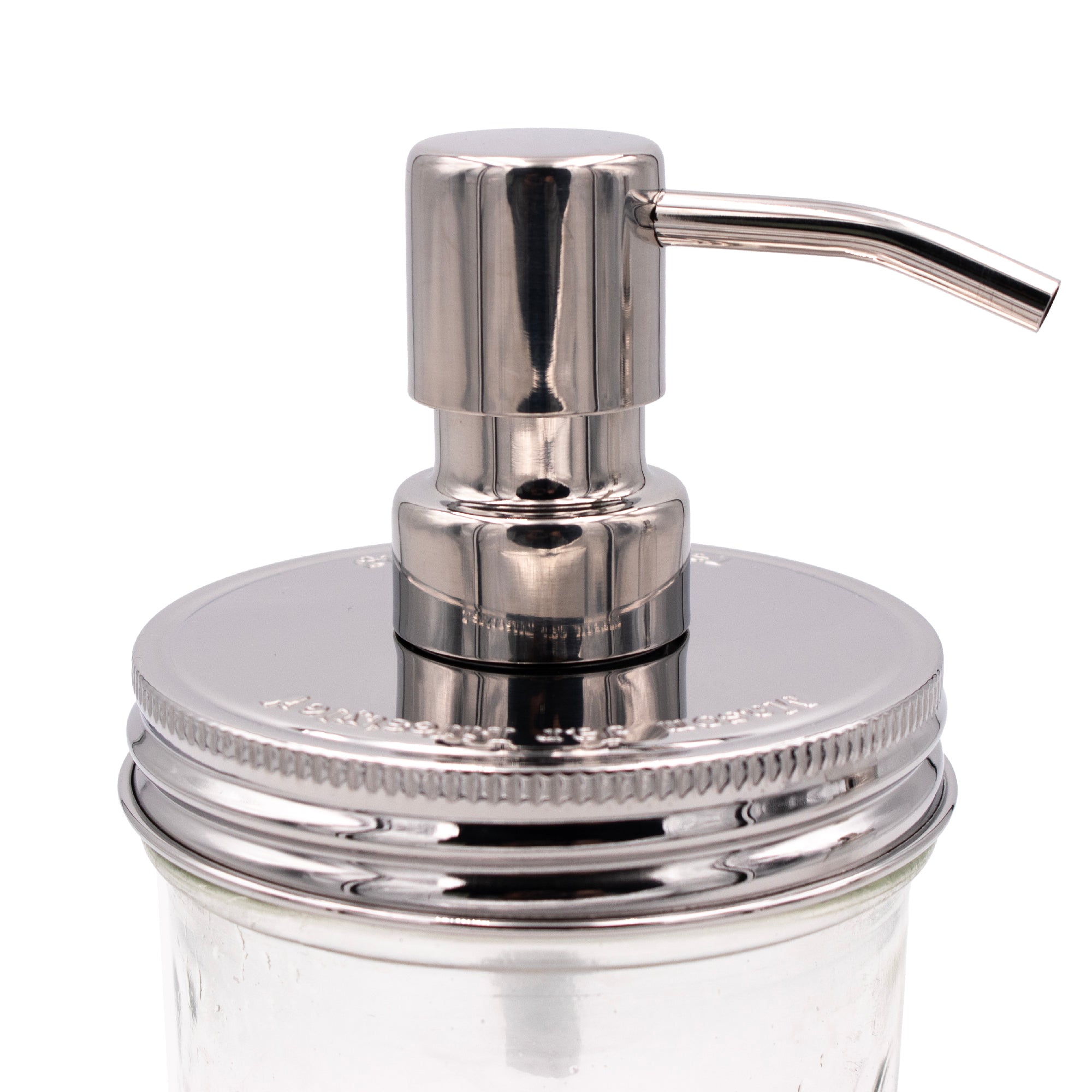 Mirror / Chrome Soap Pump Dispensers for Mason Jars