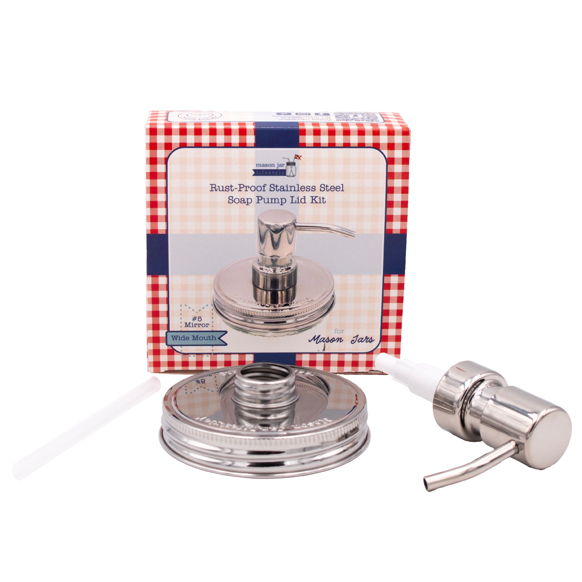 Mirror / Chrome Soap Pump Dispensers for Mason Jars