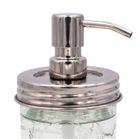 #5 mirror vintage threaded wide mouth soap pump for Mason jars.