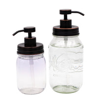 Oil Rubbed Bronze Soap Pump Lid Kit for Regular Mouth Mason Jars