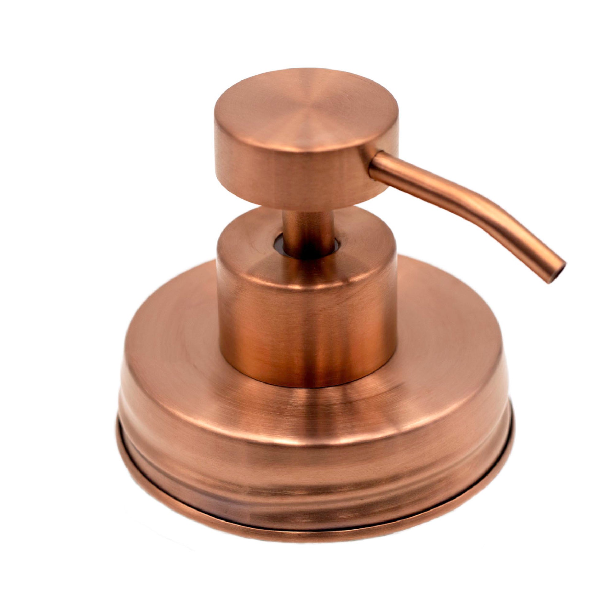 Soap pump lid stain 2 regular mouth rose gold bathroom kitchen dishes reusable refillable lid product on white