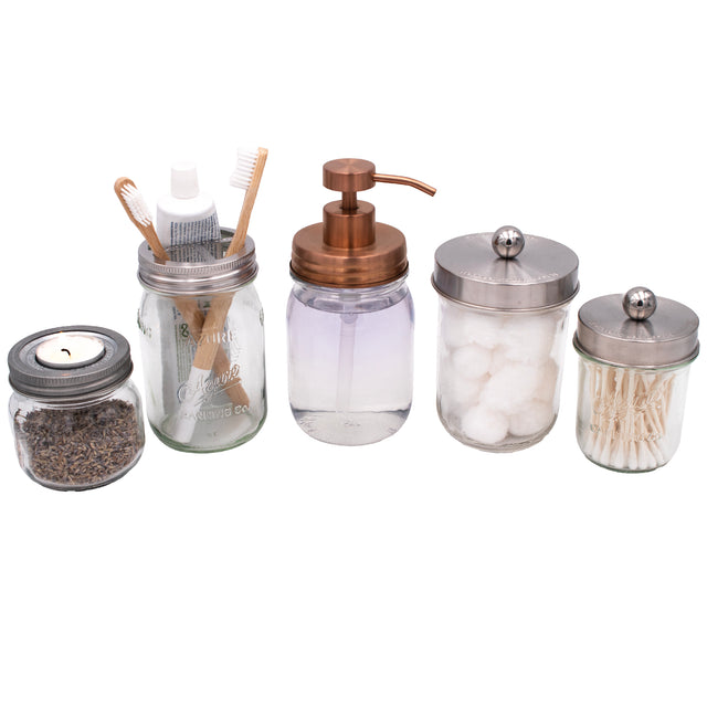 Vintage Copper Soap Pump Lid Kit for Regular Mouth Mason Jars