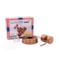 Vintage Copper Soap Pump Lid Kit for Regular Mouth Mason Jars