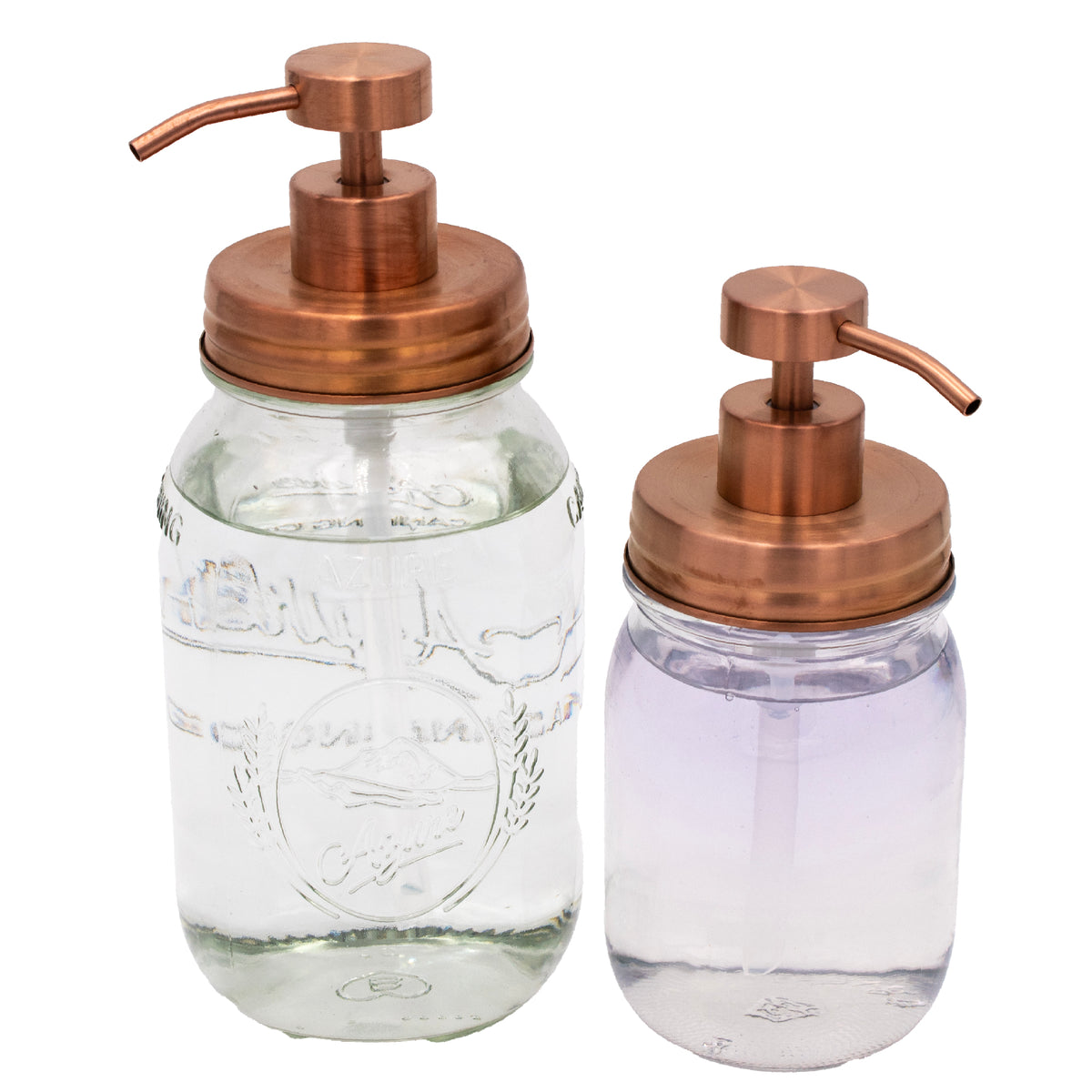 Vintage Copper Soap Pump Lid Kit for Regular Mouth Mason Jars