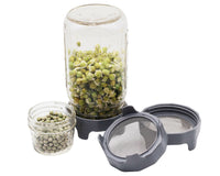 Rust Proof Sprouting Lid with Built-In Stand for Wide Mouth Mason Jars