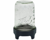 Wide Mouth Rust Proof Sprouting Lid with Gray Plastic Stand for Mason Jars