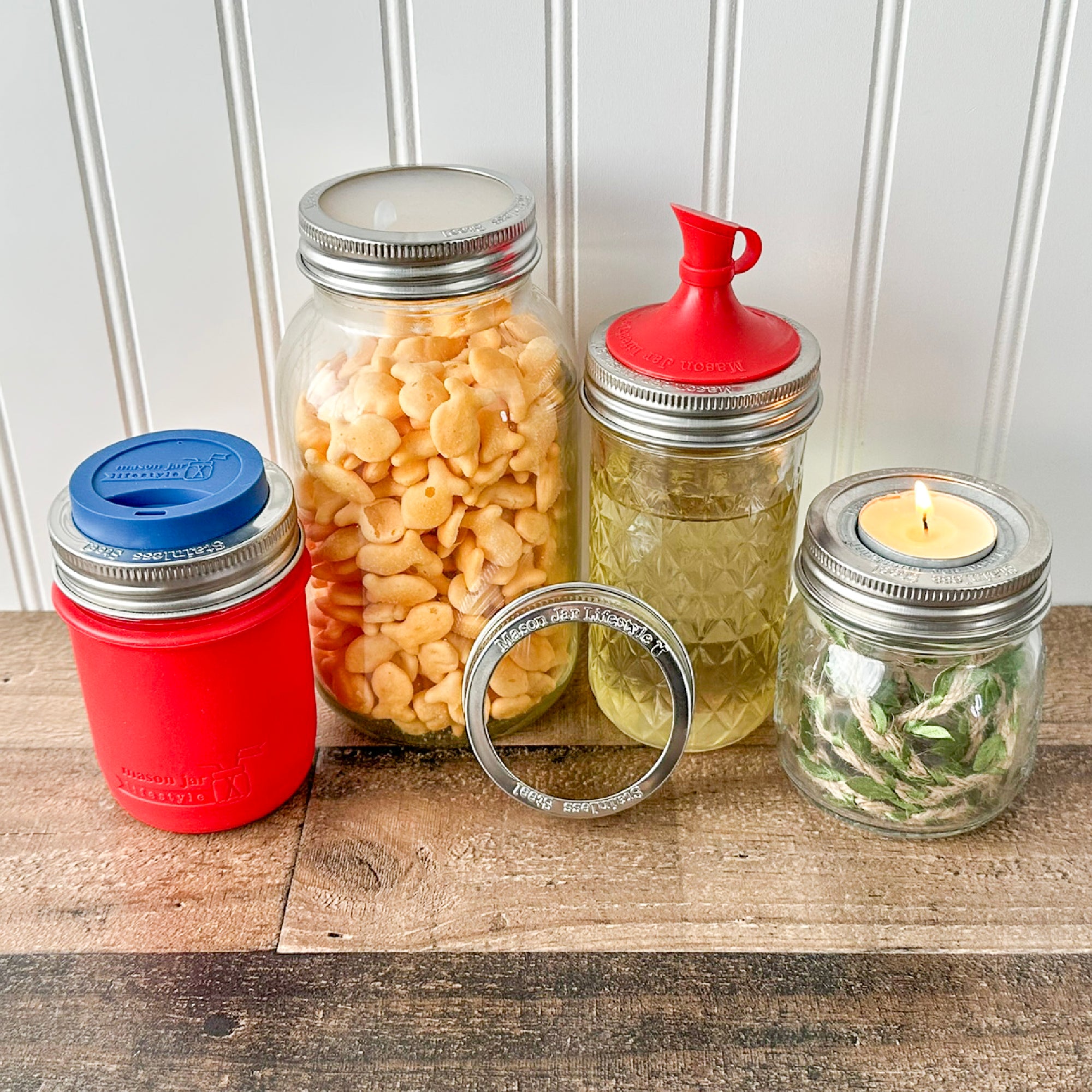 Rust Proof Stainless Steel Bands / Rings for Mason Jars 5 Pack