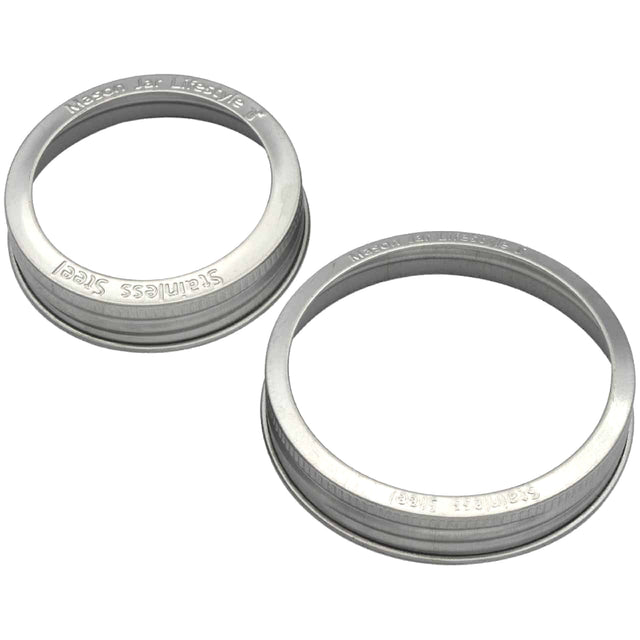 Regular mouth and wide mouth stainless steel Mason jar  bands.