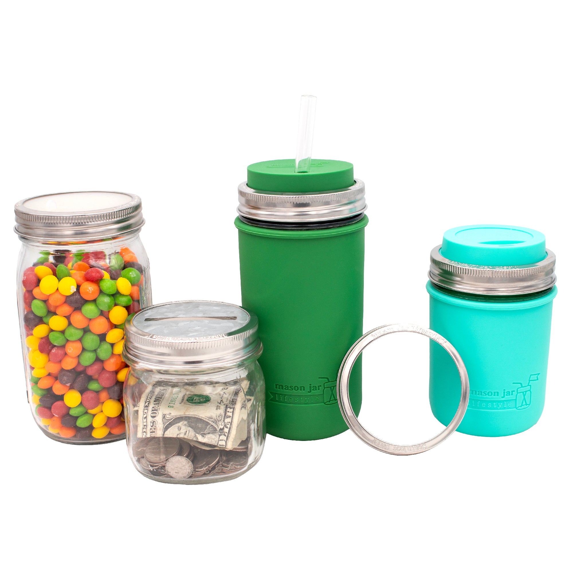 Rust Proof Stainless Steel Bands / Rings for Mason Jars 5 Pack