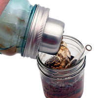 Mason Shaker Cocktail Shaker Lid with Stainless Steel Band