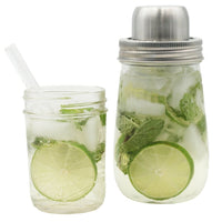 Mason Shaker Cocktail Shaker Lid with Stainless Steel Band