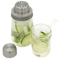 Mason Shaker Cocktail Shaker Lid with Stainless Steel Band