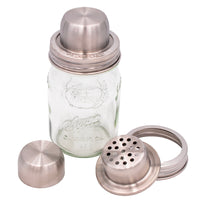 Mason Shaker Cocktail Shaker Lid with Stainless Steel Band