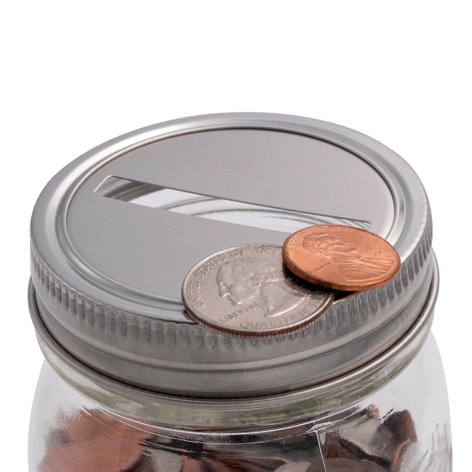 Coin Slot Bank Stainless Steel Lid Inserts for Mason Jars 10 Pack ...
