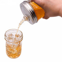 Liquor Pour Spout Stainless Steel Lid for Mason Jars