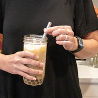 Long 9" Stainless Steel Boba Straws for Quart Mason Jars