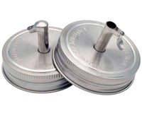 Oil Cruet Pour Spout Stainless Steel Lids for Mason Jars 2 Pack