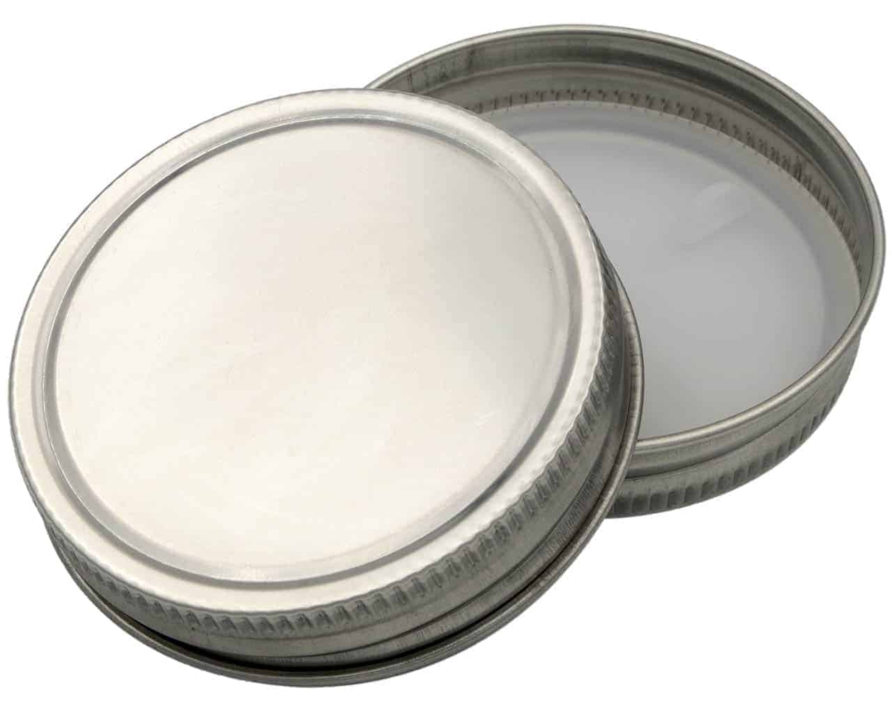 Stainless Steel Storage Lids with Silicone Seals for Mason Jars 5 Pack