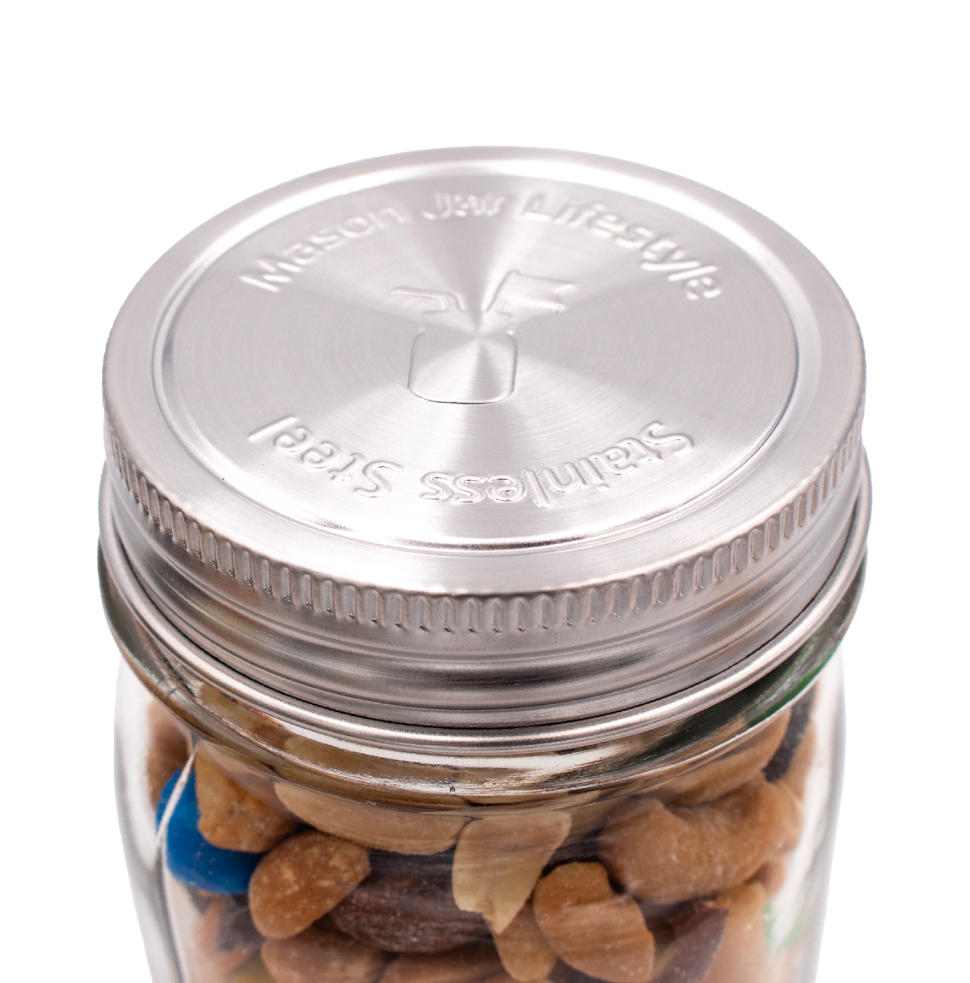 Stainless Steel Storage Lids with Leak-Proof Silicone Liners for Mason Jars 5 Pack