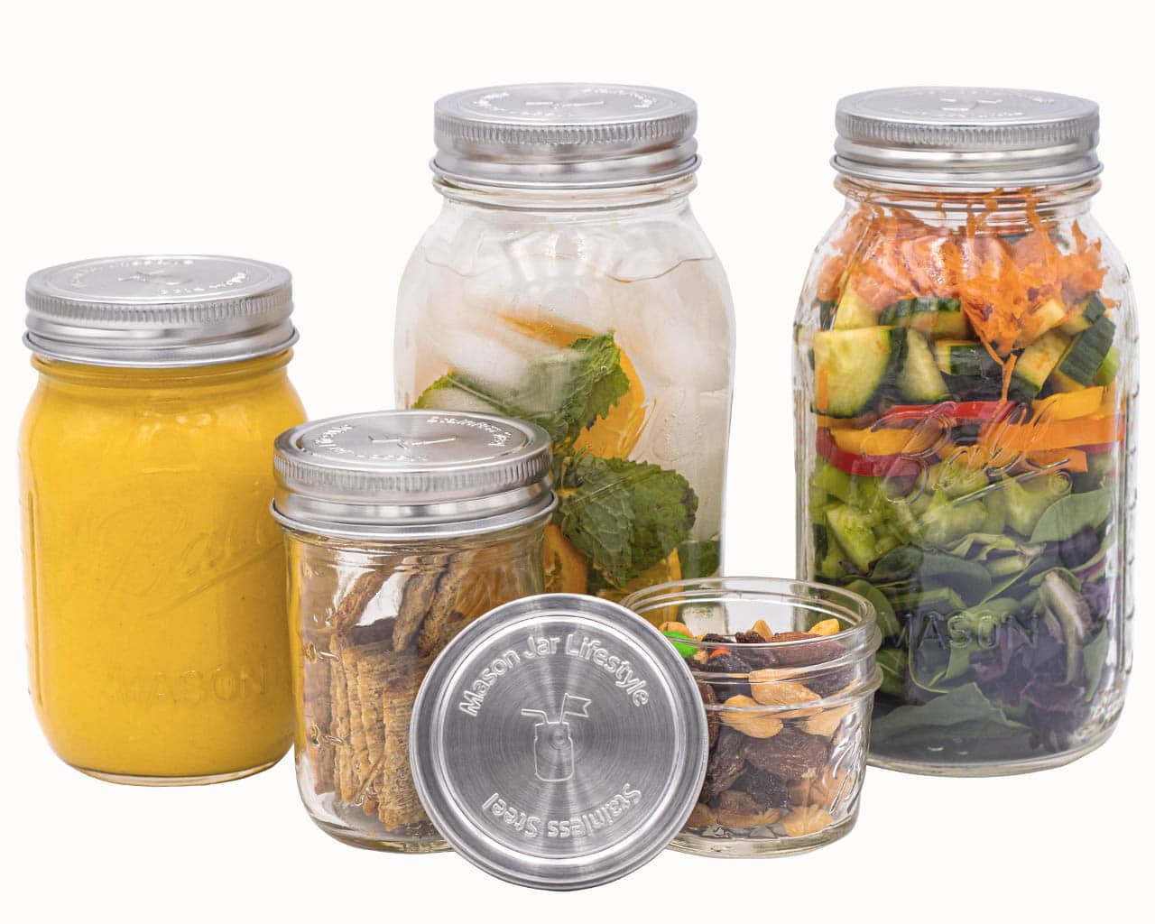 32 oz Glass Jars With Airtight Lids And Leak Proof Rubber Gasket