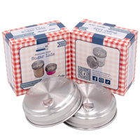 Sugar Dispensing Stainless Steel Lids for Mason Jars 2 Pack