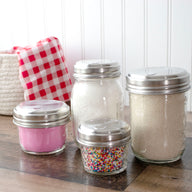 Sugar Dispensing Stainless Steel Lids for Mason Jars 2 Pack