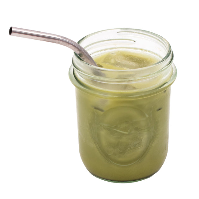 Short thin bent straw, sized for 8oz Mason jars.