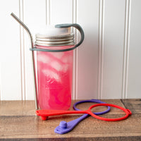 Leak Proof Silicone Plug / Stopper with Straw Strap for Straw Hole Lids