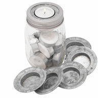 Tea Light Holder Metal Lid Insert for Mason Jars 6 Pack