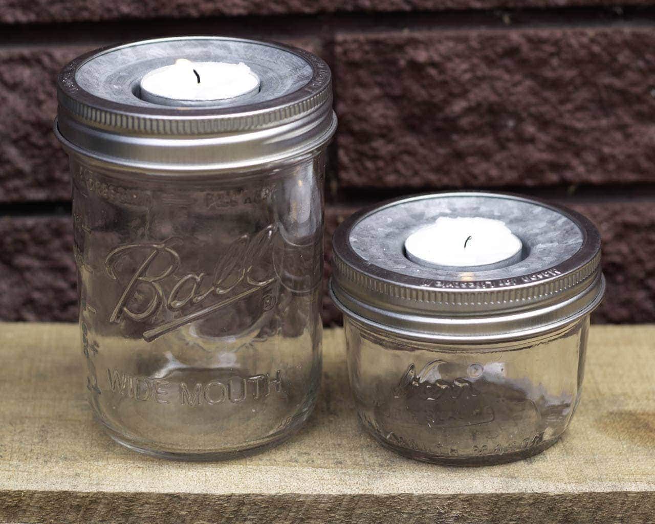 mason-jar-lifestyle-tea-light-holder-lid-insert-wide-mouth-half-pint-kerr-ball-jar-stainless-steel-bands-red-brick