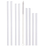 8 Pack Combo Glass Straws for Mason Jars + Cleaner