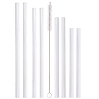 8 Pack Combo Glass Straws for Mason Jars + Cleaner