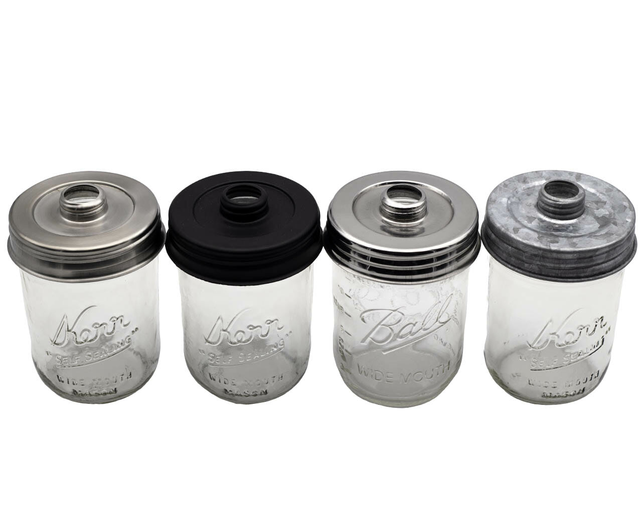 mason-jar-lifestyle-threaded-soap-lid-wide-momason-jar-lifestyle-threaded-soap-pump-dispenser-lid-adapter-kit-wide-mouth-brushed-matte-satin-stainless-steel-#2uth-mason-jars-satin-brushed-matte-black-mirror-chrome-polished-galvanized