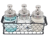 Embossed Mirror/Chrome Dispenser Pumps for Regular Mouth Mason Jars