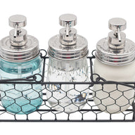 Embossed Mirror/Chrome Dispenser Pumps for Regular Mouth Mason Jars