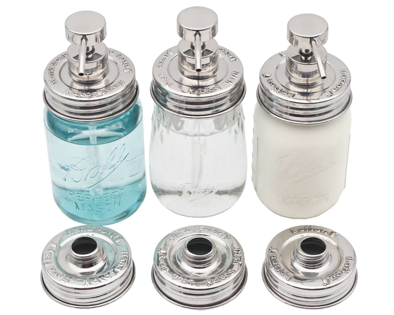 https://masonjarlifestyle.com/cdn/shop/files/mason-jar-lifestyle-threaded-stamped-embossed-hand-dish-soap-lotion-pump-dispenser-lid-adapter-kit-regular-mouth-aqua-ball-pint-jar-mirror-chrome-2.jpg?v=1695767425&width=1280
