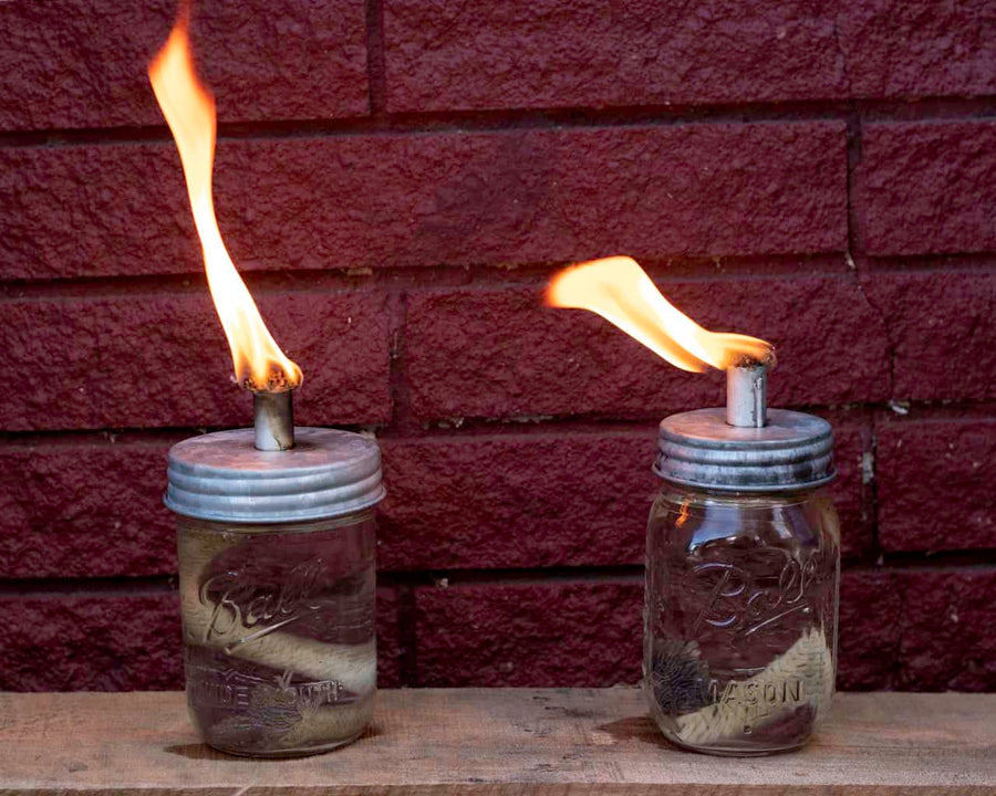mason-jar-lifestyle-tikia-torch-oil-lamp-wick-lid-galvanized-metal-regular-wide-mouth-pint-ball-jars-red-brick-flame