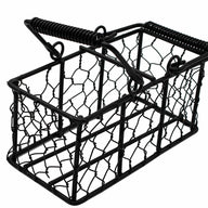 Chicken Wire Caddy for Two Half Pint 8oz Mason Jars