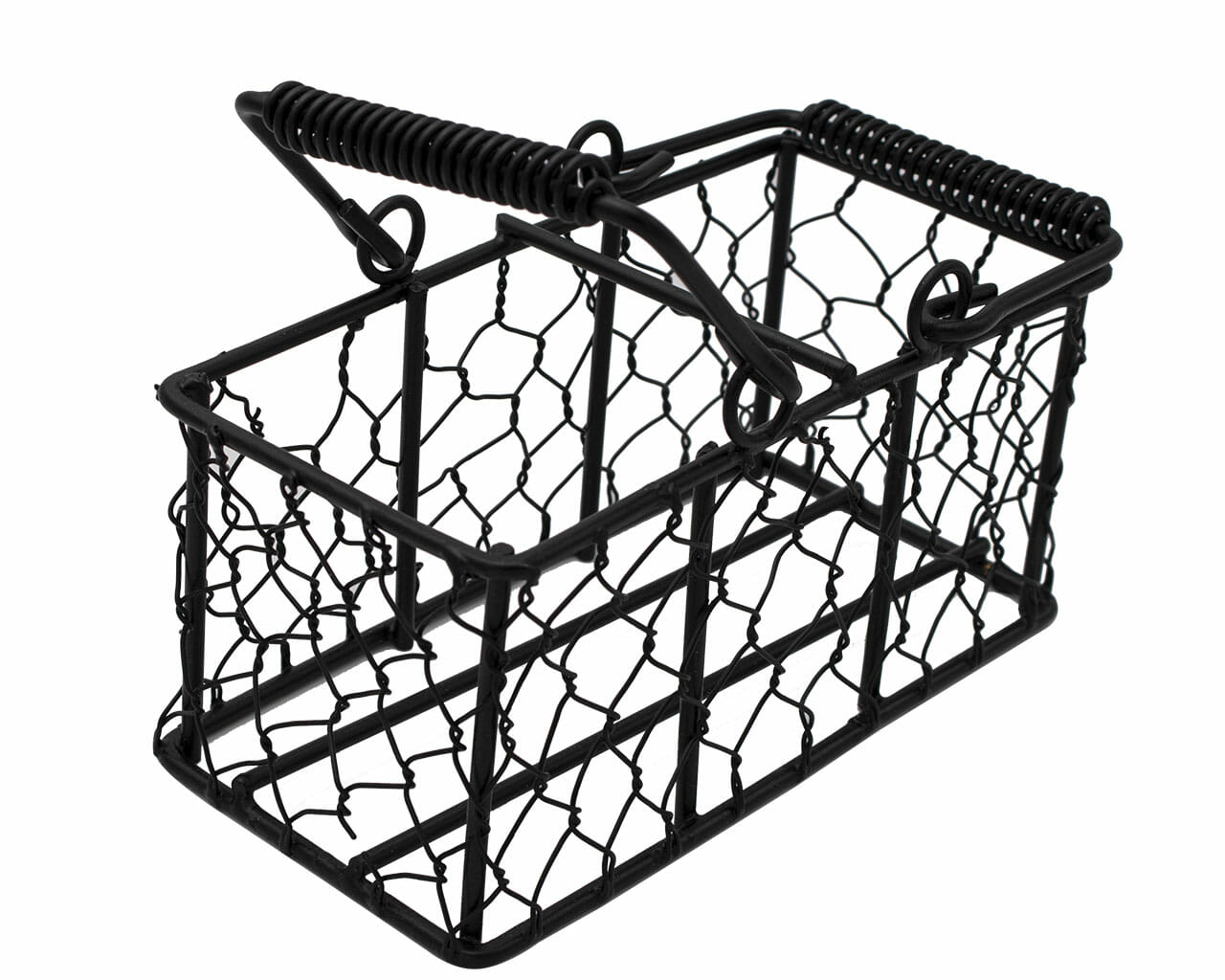 Chicken Wire Caddy for Two Half Pint 8oz Mason Jars