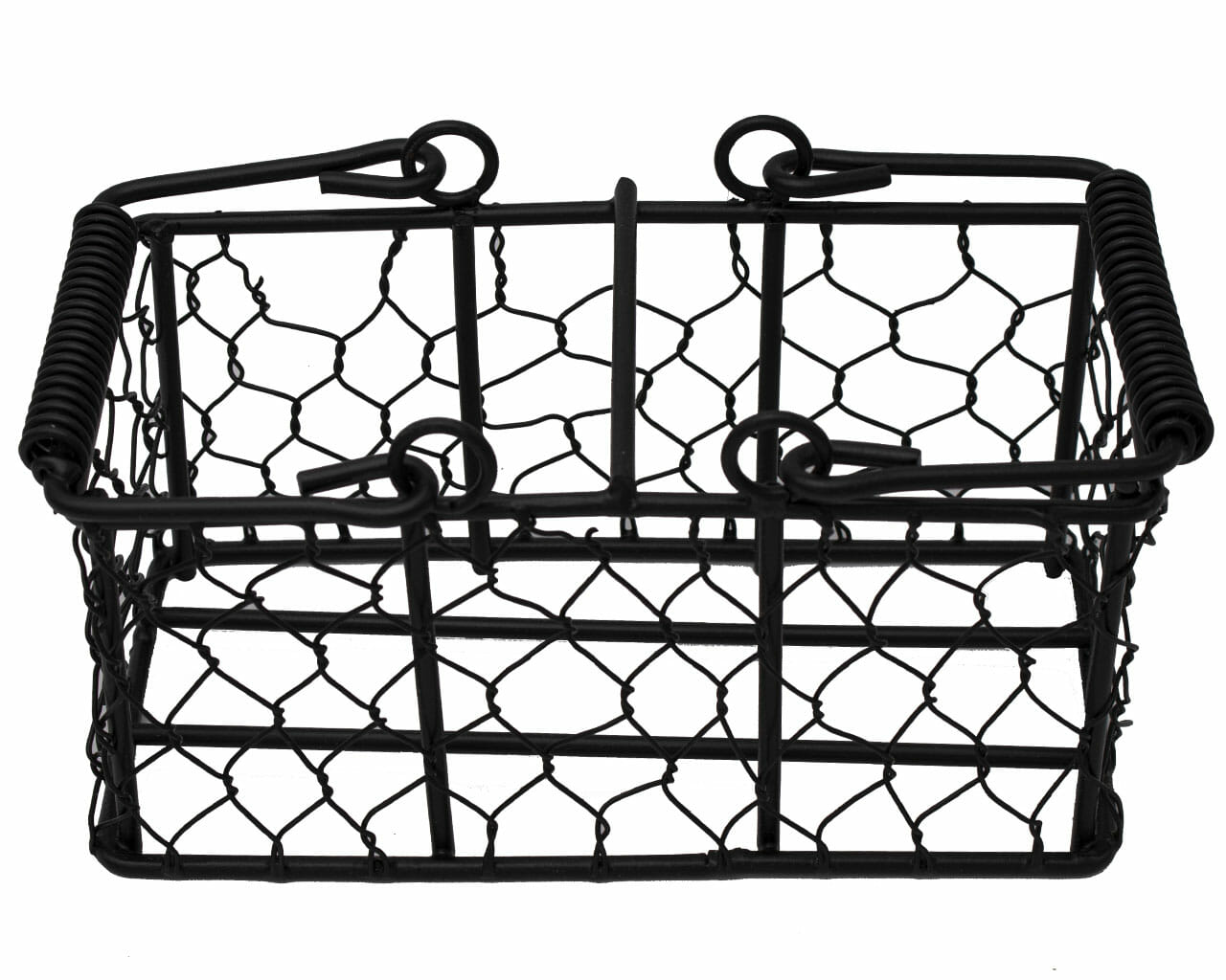 Chicken Wire Caddy for Two Half Pint 8oz Mason Jars